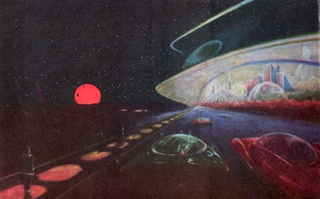 Illustration for article titled Helicópteros en la Luna y robots gigantes: así imaginaban los artistas soviéticos la vida en el espacio